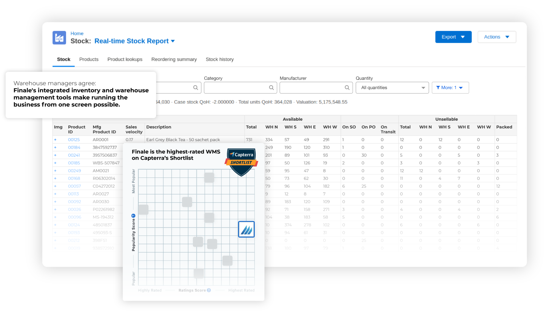 Warehouse Management System Screen