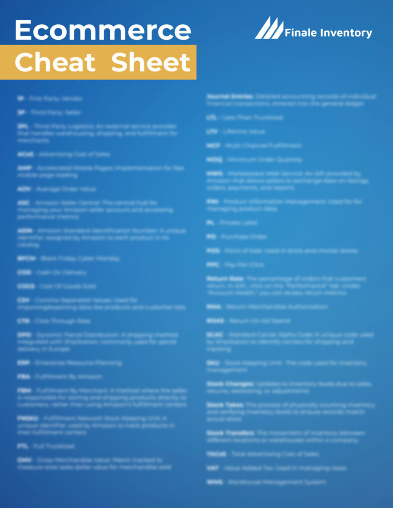 Ecommerce Cheat Sheet [Free PDF]