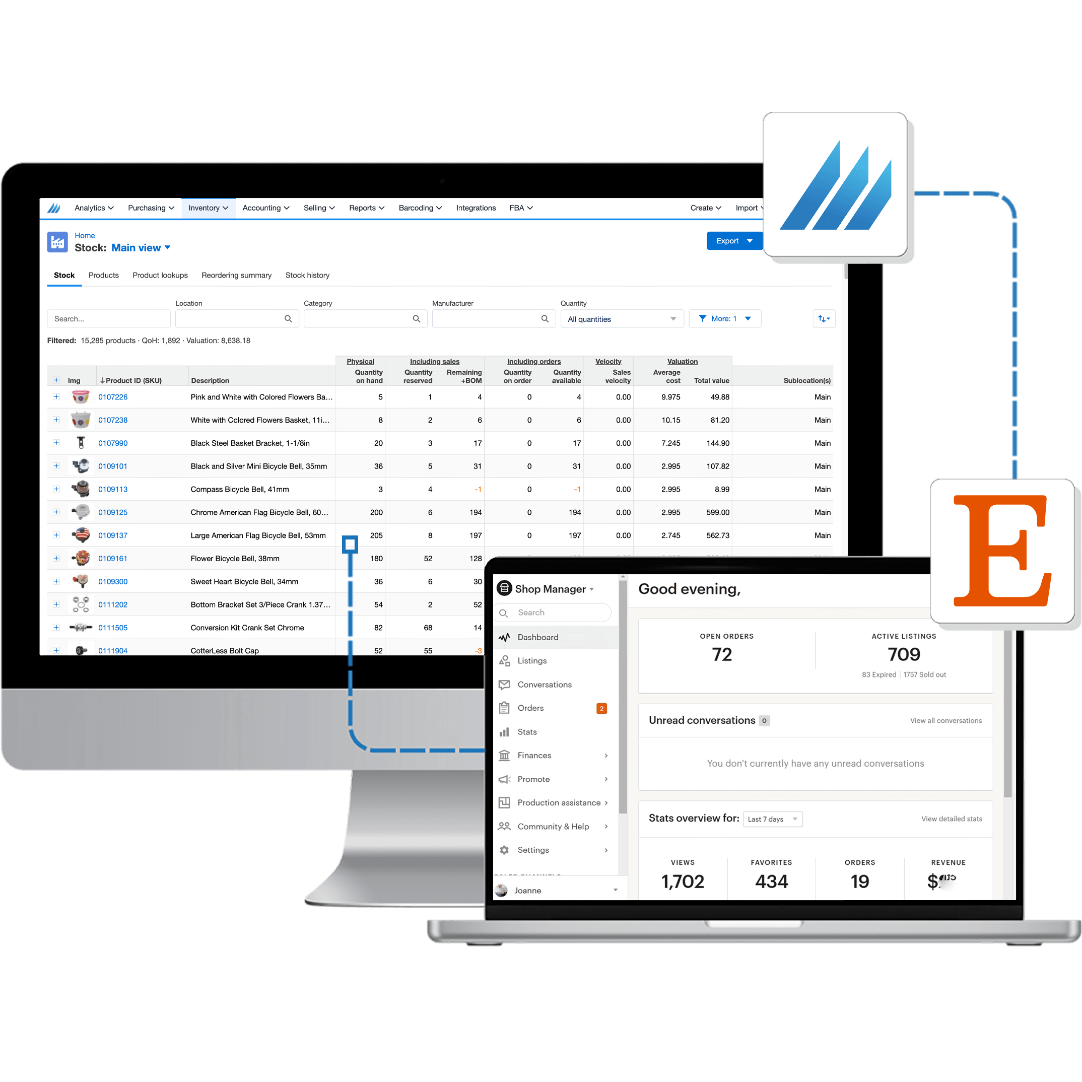 Finale Inventory and etsy integration