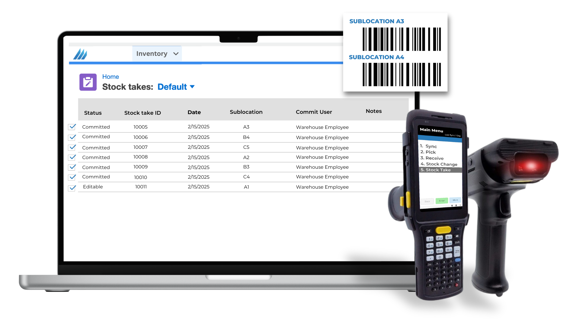 barcode scanning - stock take and cycle counting