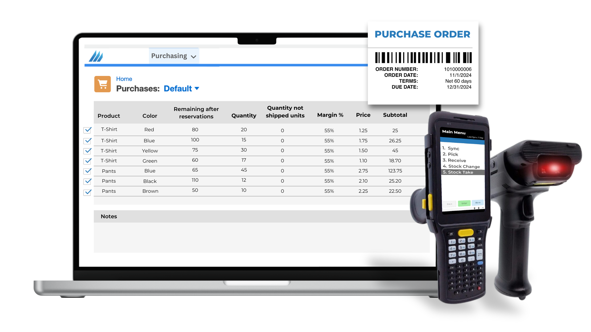 barcode scanning, reciving shippments